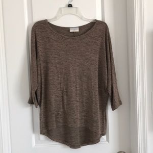 Brown 3/4 Sleeve Shirt
